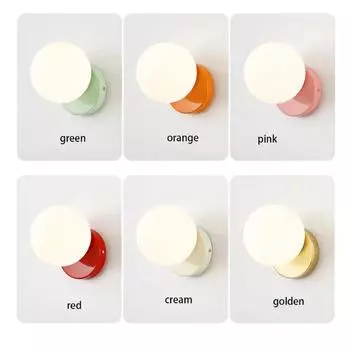 Настенный светильник в скандинавском кремовом стиле, современный минималистский подвесной светильник для коридора, французский креативный интернет-светильник красного цвета для спальни, прикроватные лампы, факел Warm White (2700-3500K) зелёный