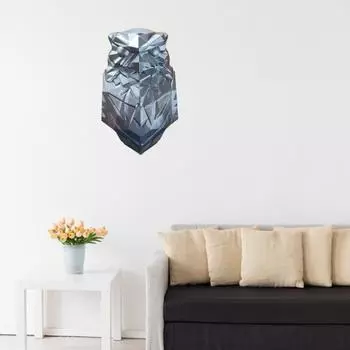 Настенный светильник в виде совы и птицы, 3D-статуя животного, простая установка, энергоэффективный декоративный креативный настенный светильник-орнамент Owl чёрный