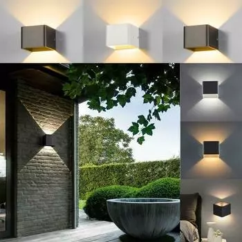 Настенный светодиодный современный светильник для спальни 3W 5W 7W Up Down Cube Бра Лампа Простая кроме освещения 3W White холодный белый