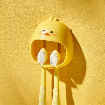 Настенный удобный мультяшный милый детский держатель для зубных щеток кронштейн для ванной комнаты без перфорации