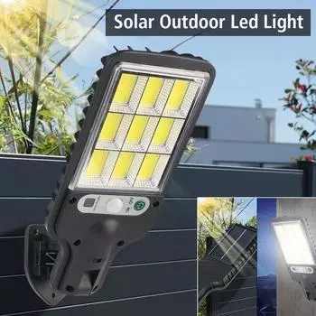 Настенный водонепроницаемый IP64 1PCS 90COB солнечный уличный светодиодный светильник индукционная лампа для человеческого тела садовая терраса гараж пульт дистанционного управления 9 LED