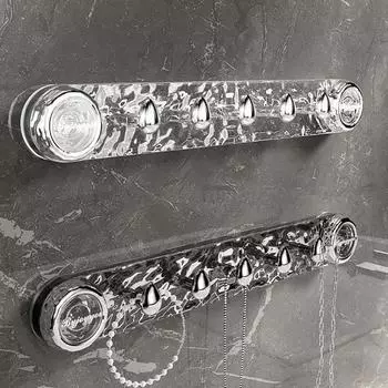 Настенный вращающийся присосочный крючок для вешалок, вешалка без проколов, крючок для хранения всякой всячины, ванная комната серый/прозрачный