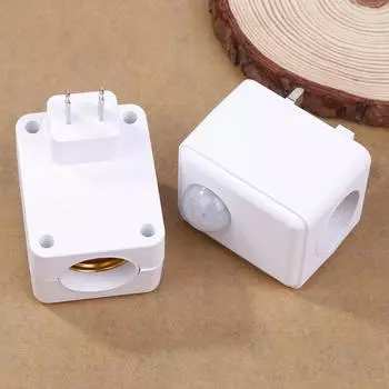 Настенный вставной инфракрасный датчик человеческого тела патрон лампы E27 винтовой порт светодиодный патрон гнездо адаптер конвертер для лампы накаливания