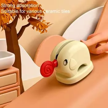 Настенный выдавливатель зубной пасты Компактный дизайн Симпатичный выдавливатель зубной пасты в форме животного Органайзер на присоске красный