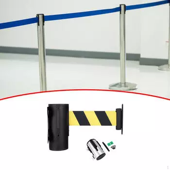 Настенный выдвижной поясной барьер для контроля толпы из нейлона, многофункциональный для ресторана 3 m