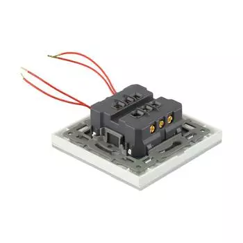 Настенный выключатель с открытым двойным управлением, панель из закаленного стекла типа 82, скрытый настенный двухпозиционный двойной выключатель, электропитание белый