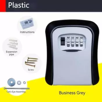 Настенный замок для ключей с 4-значным паролем, защитный замок без ключа для домашнего офиса, сейф для ключей, органайзер для секретного хранения