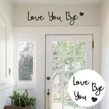 Настенный знак «Люблю тебя, пока» для украшения дома, гостиной, спальни, прихожей, 3D-буквы «Любовь, сердце», настенное искусство над дверью, украшение, орнамент чёрный