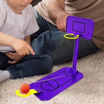 Настольная баскетбольная игрушка, настольная мини-машина, миниатюрная складная игрушка-обруч фиолетовый