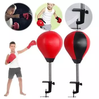 Настольная боксерская груша настенное крепление боксерский мяч для рефлексотерапии для детей и взрослых Black Red
