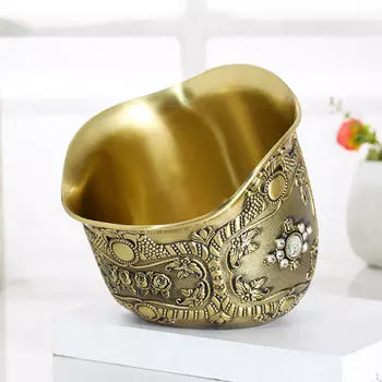 Настольная чаша для хранения, контейнер, скульптура, центральные элементы, винтажный дизайн, органайзер, открытое ведро для бара Small