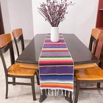 Настольная дорожка с четкой печатью, создающая атмосферу, смешанная ткань, полезная праздничная дорожка для вечеринки, ткань для пикника, вечерние принадлежности синий