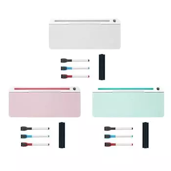 Настольная доска для сухого стирания, стеклянная белая доска, органайзер для хранения заметок в офисе White