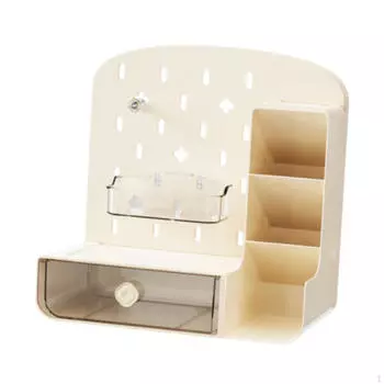 Настольная доска-органайзер с аксессуарами, украшениями, держателем для карандашей и канцелярских принадлежностей Beige