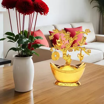 Настольная фигурка богатства, удача, весенний фестиваль, декор, декоративная статуя бассейна с сокровищами 5 Tiers Ingots