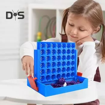 Настольная игра «4 в ряд» с 3D-печатными спиральными шахматами, соединяющими четыре, стратегическая игра для родителей и детей, интерактивная обучающая шахматная доска, игрушка для малышей и мальчиков синий