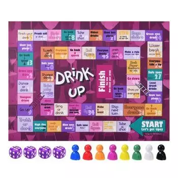 Настольная игра для взрослых «Питьевая» Fun Tipsy Land Интерактивные игры для питья
