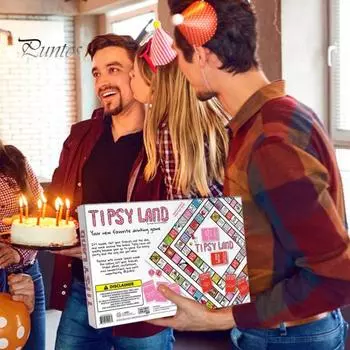 Настольная игра для взрослых, веселая интерактивная игра для вечеринок с выпивкой Tipsy Land, игровой набор для вечеринок по случаю дня рождения, игровая ночь A