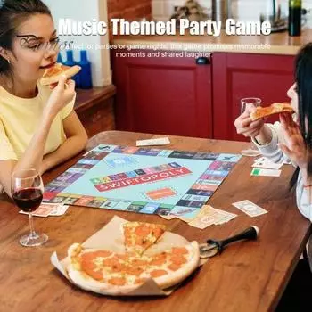 Настольная игра Интерактивная игра для вечеринок Музыкальная настольная игра со звездами Семейная игра Вечерние принадлежности для фанатов Друзья синий