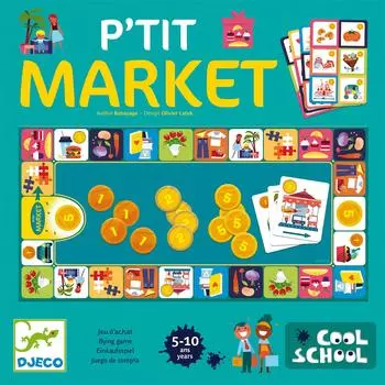 Настольная игра образовательная 5 лет 6 лет 7 лет 8 лет 9 лет 10 лет DJECO Little Market игра, дом, покупки, имитация, игрушки, игрушки, старые,