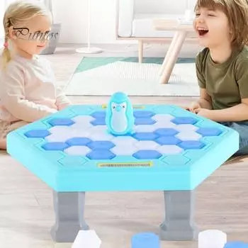 Настольная игра «Пингвин, ломающий лед» с молотком для детей, взрослых, семьи, 2 игрока. Спасите пингвина на льду. Настольная игра. Развивающая игрушка. Подарок для малышей. Мальчики и девочки. S