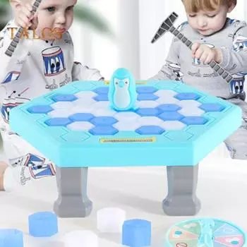 Настольная игра «Пингвин, ломающий лед» с молотком для детей, взрослых, семьи, 2 игрока. Спасите пингвина на льду. Настольная игра. Развивающая игрушка. Подарок для малышей. Мальчики и девочки. S