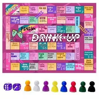 Настольная игра «Питьевая игра» Настольная игра «Питьевая игра для вечеринок в баре», Живая атмосфера Настольная игра «Питьевая игра» One Size