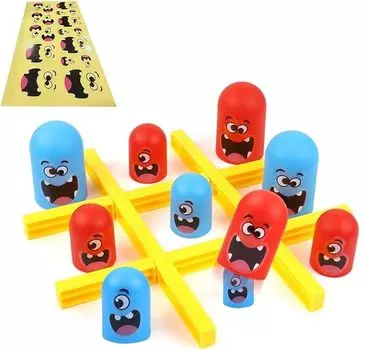 Настольная игра Развивающая игрушка Кубок Игра Крестики-нолики Тренировка мышления Крестики-нолики Кубок Игра Семейная игра Big Eat Little Стратегическая игра Классика