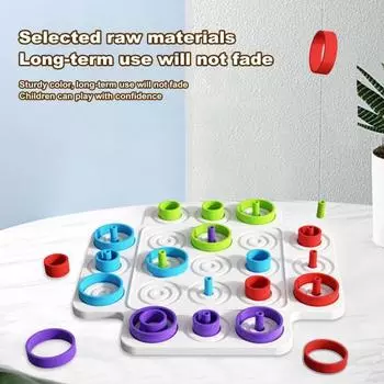 Настольная игра «Шахматы в гнезде», цветовое познание, логическое мышление, тренировка для 2 игроков, для детей раннего возраста, настольная круглая игрушка A