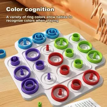 Настольная игра «Шахматы в гнезде» Игра «Цветовое познание» Обучение логическому мышлению 2 игрока Дети Раннее образование Настольный круг Игрушка для малышей Мальчики Девочки A