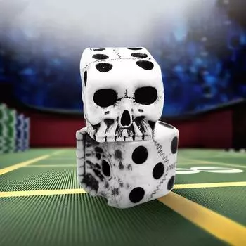 Настольная игра Трансграничная ручная работа Новая игра Игрушки для отдыха Фестивальная вечеринка Забавные игральные кости Забавные игральные кости Белый череп