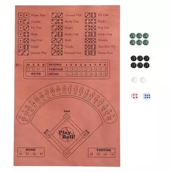 Настольная игра в бейсбольные кости, деревянная забавная настольная игра в бейсбол, битва с кубиками и шариками для детей и взрослых