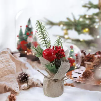 Настольная искусственная новогодняя елка декор Мини настольный Рождество для бара Apple