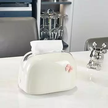 Настольная коробка для салфеток для дома, гостиной, бумажная коробка с ручкой, весенняя легкая, роскошная, хорошо выглядящая коробка для салфеток, подходящая для любой сцены белый