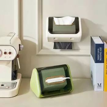 Настольная коробка для салфеток Креативный органайзер для салфеток Настенный контейнер для салфеток Держатель бумаги Держатель салфеток Бытовая коробка для хранения белый