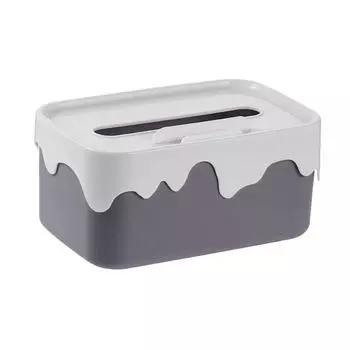 Настольная коробка для салфеток, симпатичная многофункциональная коробка для хранения бумажных полотенец для домашнего журнального столика в гостиной серый