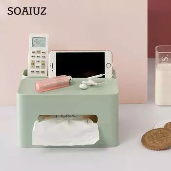 Настольная коробка для салфеток, журнальный столик для гостиной, пластиковая коробка для хранения бумажных полотенец оранжевый