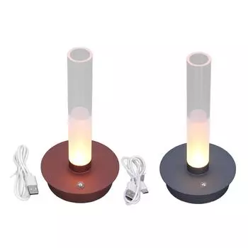 Настольная лампа беспроводная перезаряжаемая светодиодная IP54 водонепроницаемая 2000 мАч плавная регулировка яркости сенсорная 3 цвета Brown