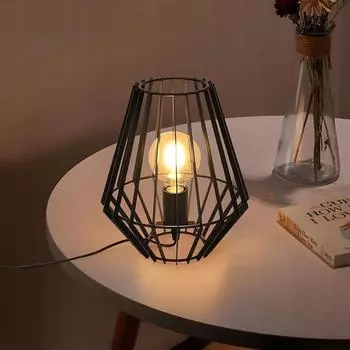 Настольная лампа COMELY черная ночник E27 винтажный утюг