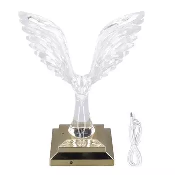 Настольная лампа Crystal Eagle, акриловая светодиодная RGB, беспроводная, сенсорное управление, перезаряжаемая, ночник Eagle Animal