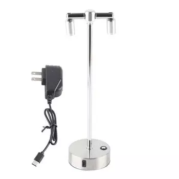 Настольная лампа для бара в стиле ретро, светодиодный настольный светильник с двумя головками, высокий прожектор с