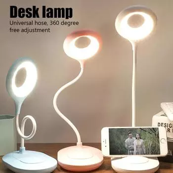 Настольная лампа для чтения с плавной регулировкой яркости, складной вращающийся сенсорный переключатель, светодиодная настольная лампа, съемная литиевая батарея, умная настольная лампа 001