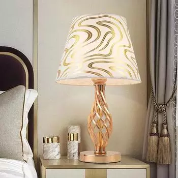 Настольная лампа для спальни, прикроватная лампа, современная простая креативная теплая романтическая домашняя лампа для гостиной, учебы, обучения, затемняющая настольная лампа EU plug