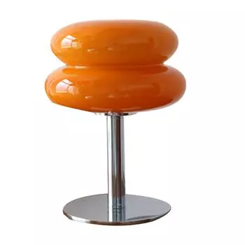 Настольная лампа Egg Tart для девочек, энергосберегающая, мягкий свет, симпатичная стеклянная настольная лампа с USB-портом для оранжевый