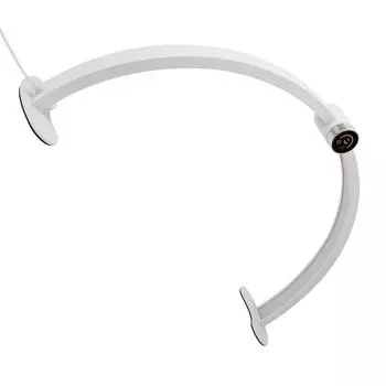 Настольная лампа Half Moon 27 дюймов 3000K6000K 40 Вт Focus Lighting Защита глаз Часы Дисплей Half Moon UK Plug белый