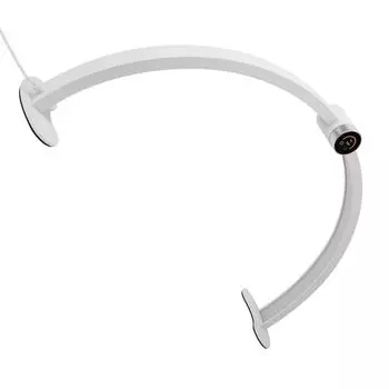 Настольная лампа Half Moon 27 дюймов 40 Вт 3000 до 6000 К с регулируемой яркостью, лампа для ногтей Half Moon со светодиодным дисплеем с часами EU Plug белый