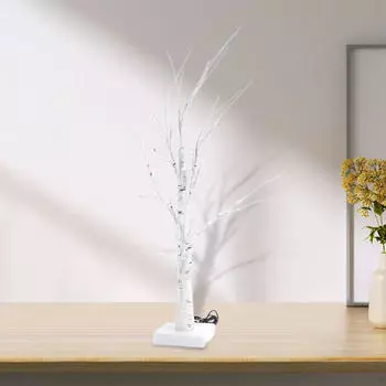 Настольная лампа из искусственного дерева с подсветкой, настольный декоративный светильник с подсветкой