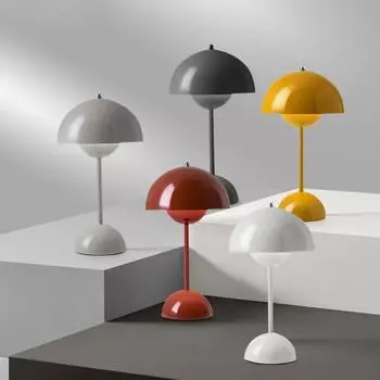 Настольная лампа из сплава с тремя скоростями регулировки внутреннего освещения, перезаряжаемые настольные лампы в форме цветка, домашний декор, ночник