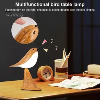 Настольная лампа Magpie с 3 цветовыми температурами, регулируемым мягким свечением, без мерцания, беспроводная, маленькая настольная лампа Bird с пультом дистанционного управления
