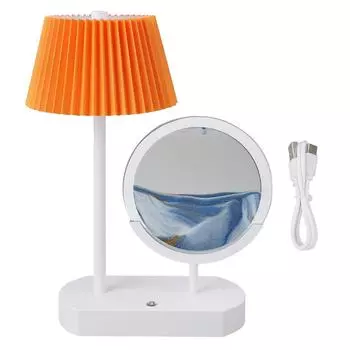 Настольная лампа Moving Sand Art с беспроводным сенсорным управлением, плавная регулировка яркости, 3 цвета, зыбучий песок